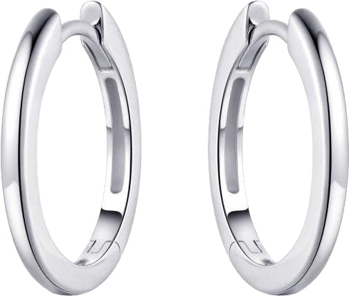 Gisser Jewels Gisser Jewels Oorringen KCA2/18 925 Zilver Half Bol Gerhodineerd 2mm breed 18mm doorsnede