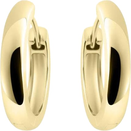 Gisser Jewels Gisser Jewels Oorringen KCA3/18Y 925 Zilver Half Bol met Geelgoud Plating 3mm breed 18mm doorsnede