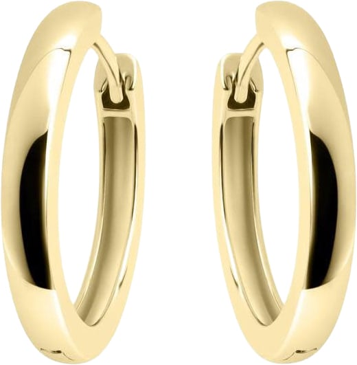 Gisser Jewels Gisser Jewels Oorringen KCA3/22Y 925 Zilver Half Bol met Geelgoud Plating 3mm breed 22mm doorsnede