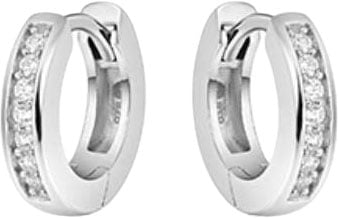 Gisser Jewels Gisser Jewels Oorbellen KCD3/15 Zilver met Zirkonia 3mm x 15mm