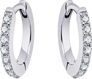 Gisser Jewels Gisser Jewels Oorringen KCF2/13.5 925 Zilver met Zirkonia 2mm breed 13.5mm doorsnede