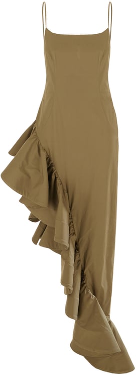 Giuseppe Di Morabito Giuseppe Di Morabito Olive green cotton dress