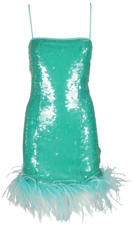 Giuseppe Di Morabito Aqua Green Sequin Mini Dress