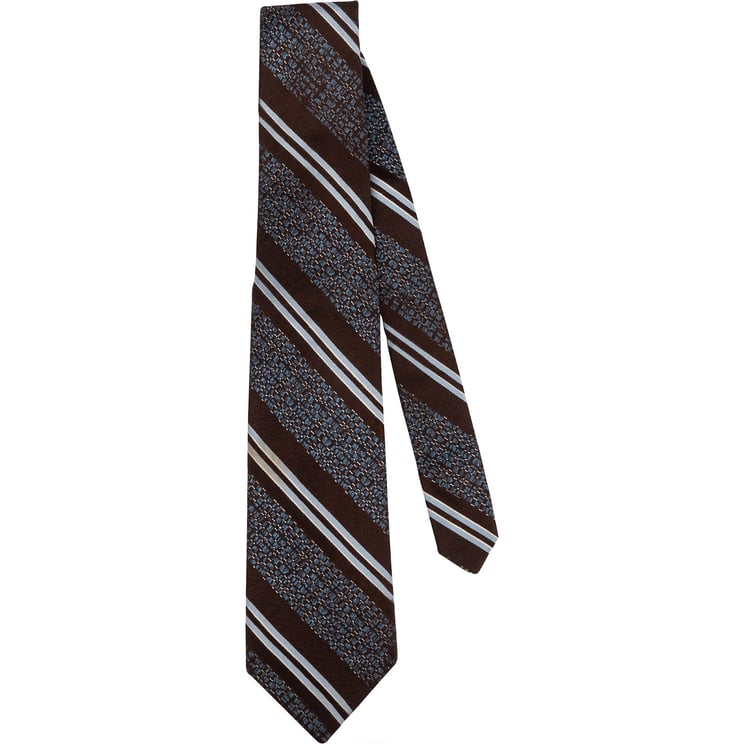Givenchy Givenchy Striped Emblem Silk Tie Krawatte