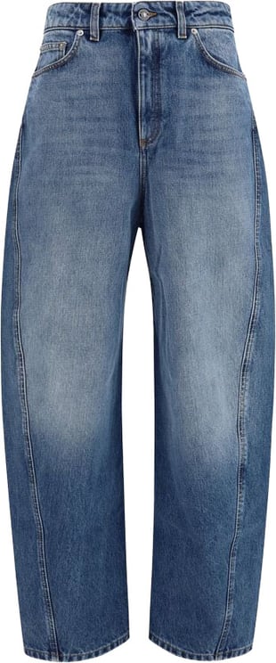 Givenchy Light Blue Cocoon Cotton Denim Wide-Leg Jeans