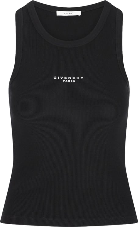 Givenchy Fitted Sleeveless Tank Top in Silk and Nylon Blend