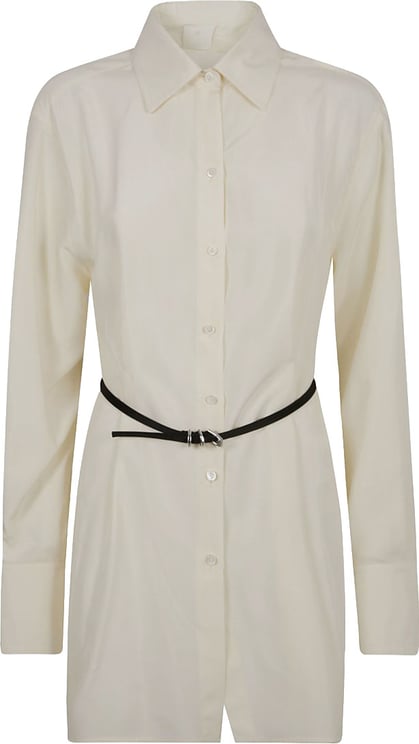 Givenchy Beige Silk Shirt With Classic Collar