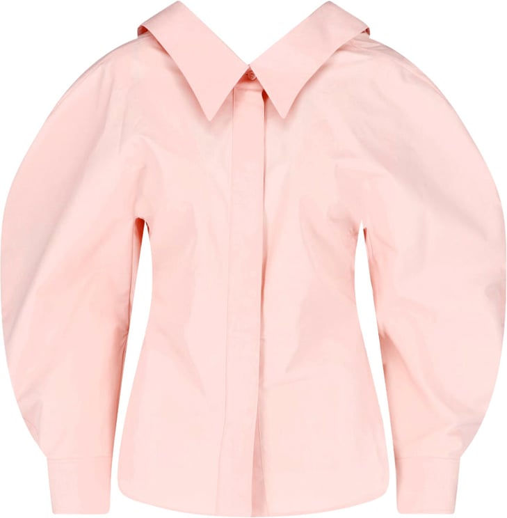 Givenchy Structured Pink Shirt with Puff Sleeves