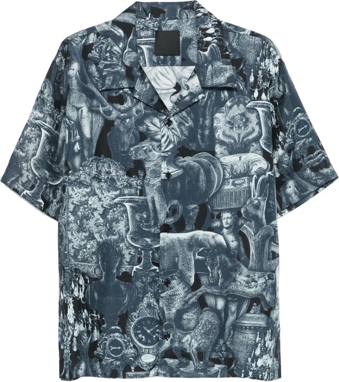 Givenchy Indigo Blue Silk Shirt