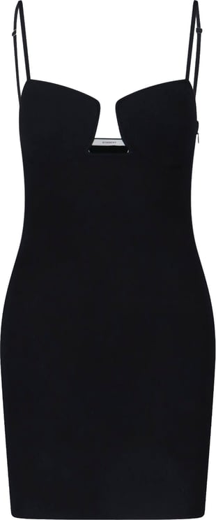 Givenchy Black Cutaway Viscose Blend Mini Dress