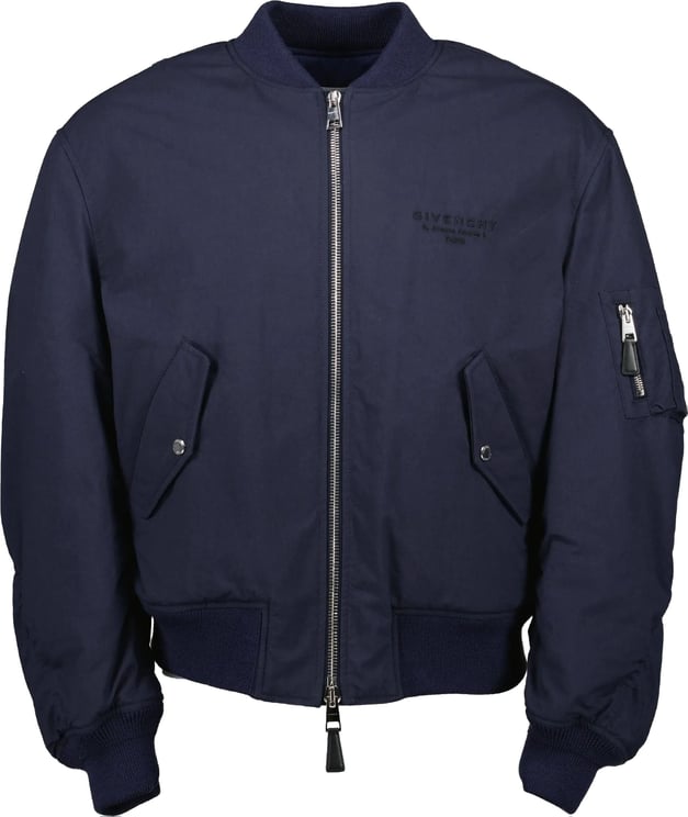 Givenchy Twisted Arms Boxy Cropped Bomber Jacket