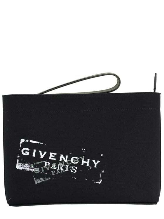 Givenchy Print Cotton Wrist Strap Pouch