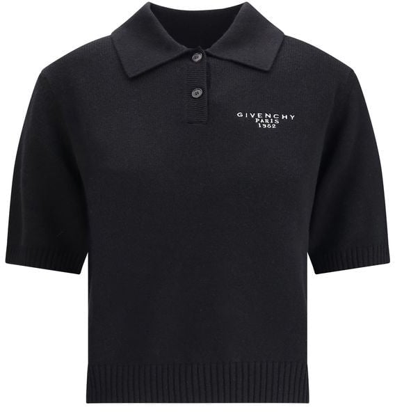 Givenchy Givenchy Black Wool Polo Shirt