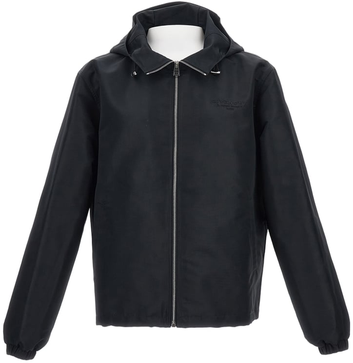 Givenchy Hooded Windproof Jacket With Front Zipper And Elasticized Cuffs