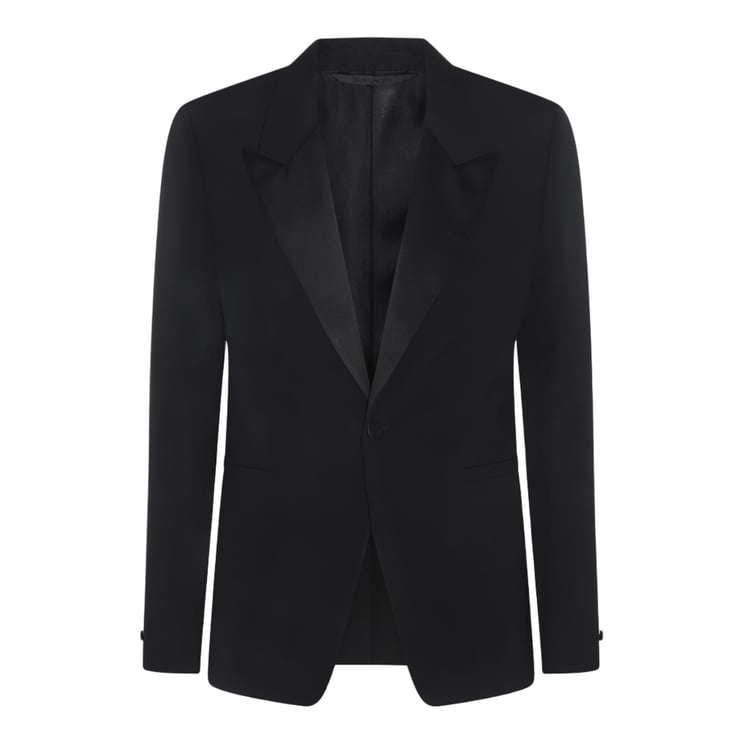 Givenchy Tailored Black Jacket With Satin Peak Lapels