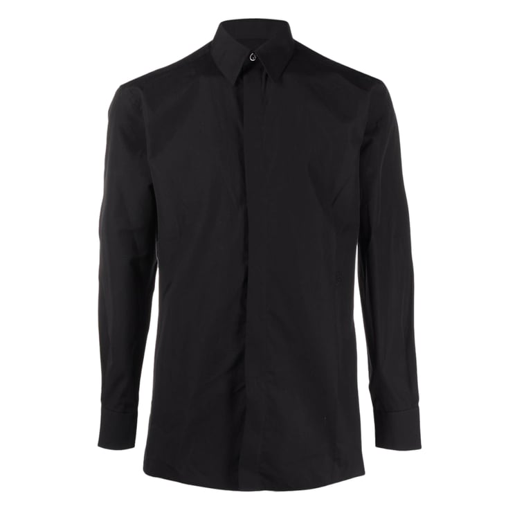 Givenchy Long-sleeved Black Shirt with Classic Collar