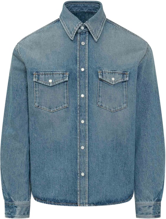 Givenchy Camicia In Denim Con Tasche