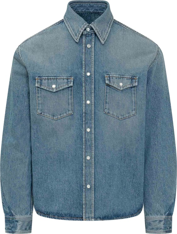 Givenchy Camicia In Denim Con Tasche