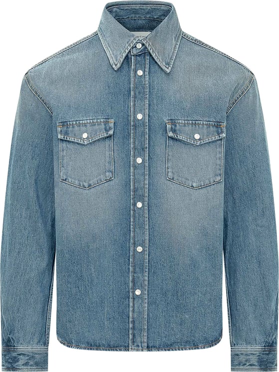 Givenchy Camicia Denim Classic con Tasche