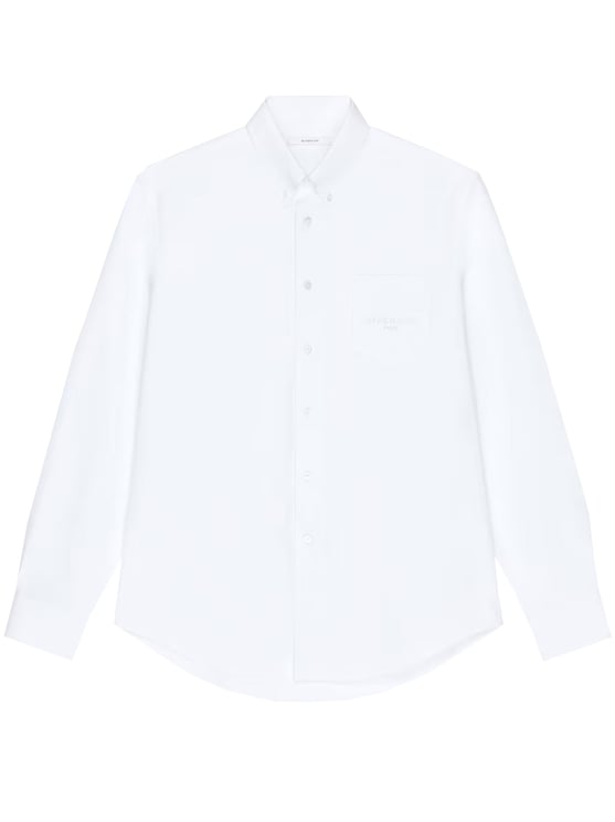 Givenchy Classic Fit Long-Sleeve Jacquard Cotton Shirt