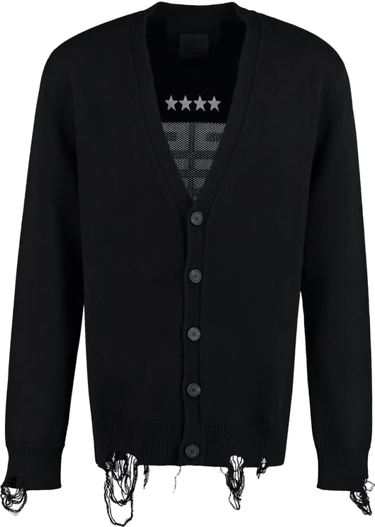 Givenchy Intarsia detail cotton cardigan