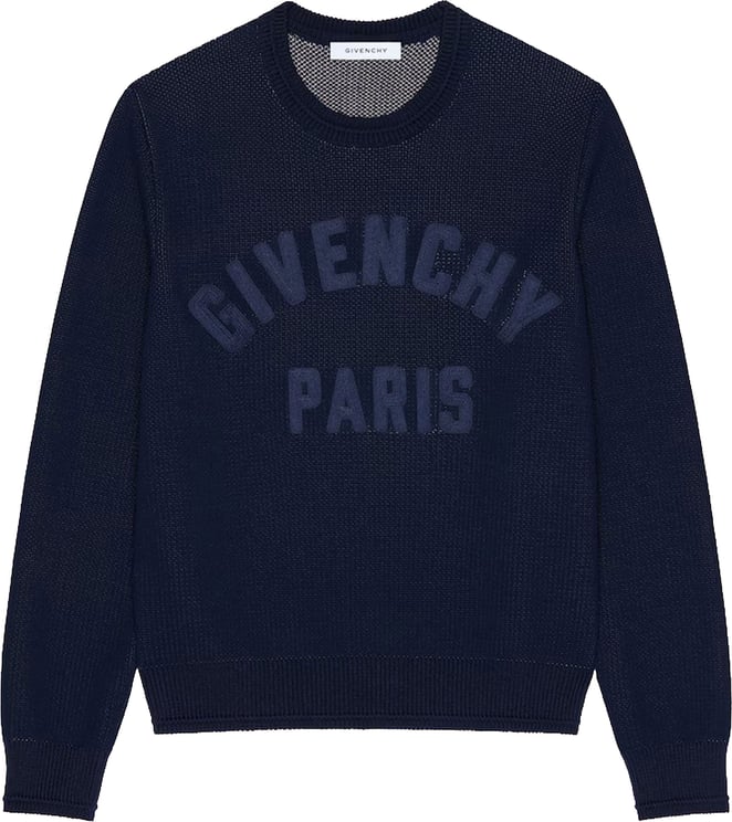 Givenchy Ottoman Detail Textured Cotton Crewneck Sweater