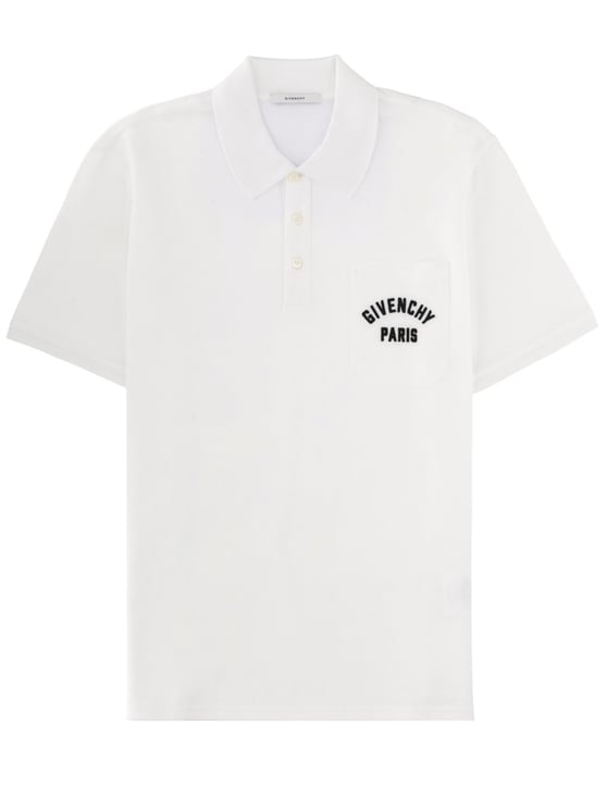 Givenchy Neutrals Arched Logo Givenchy Polo Shirt