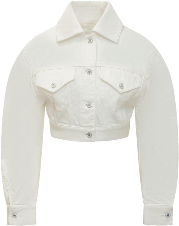 Givenchy Giacca Denim Cropped con Tasche e Bottoni