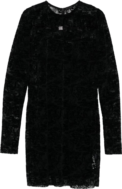 Givenchy Sheer Black Lace Mini Dress
