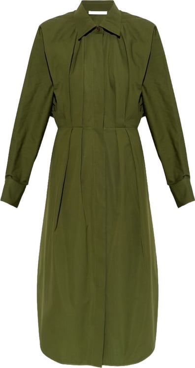 Givenchy Tailored Green Silk and Nylon Midi Dress