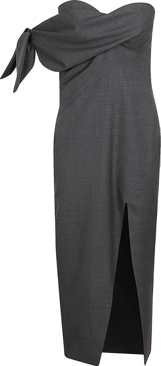 Givenchy Strapless Midi Dress with Asymmetrical Bow Detail