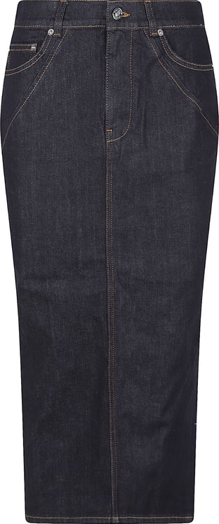 Givenchy Flared Raw Denim Midi Skirt