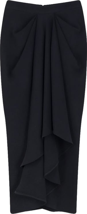 Givenchy High-Waisted Black Silk and Nylon Pencil Skirt