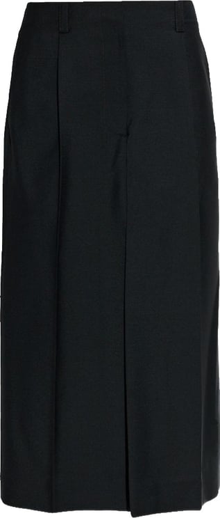 Givenchy Black Silk And Nylon Midi Skirt