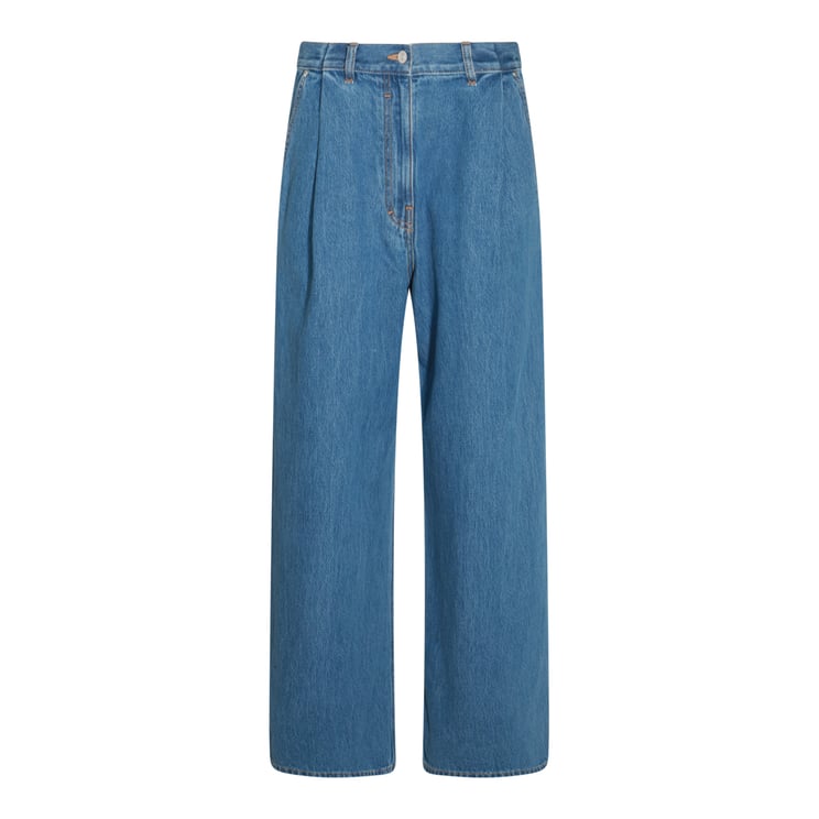 Givenchy Straight-Leg Blue Denim Jeans with Signature Structure