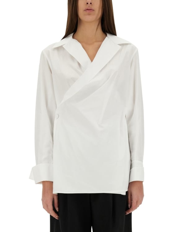 Givenchy Wrap-Around Shirt With Deep V-Neckline
