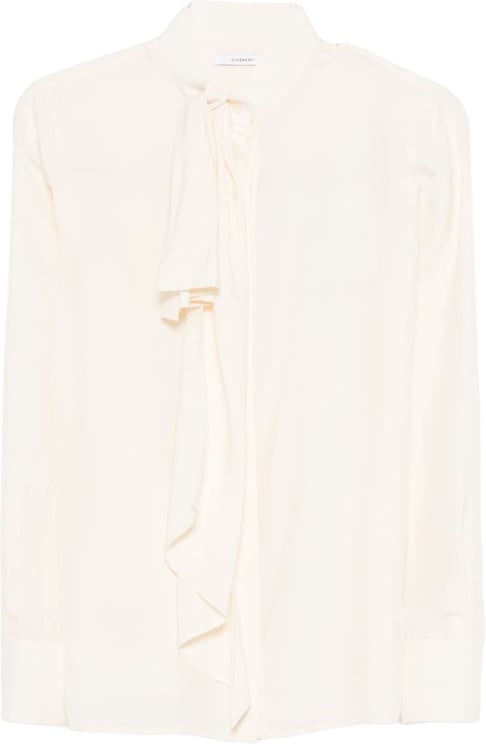 Givenchy Draped Tie Neck Top In Silk