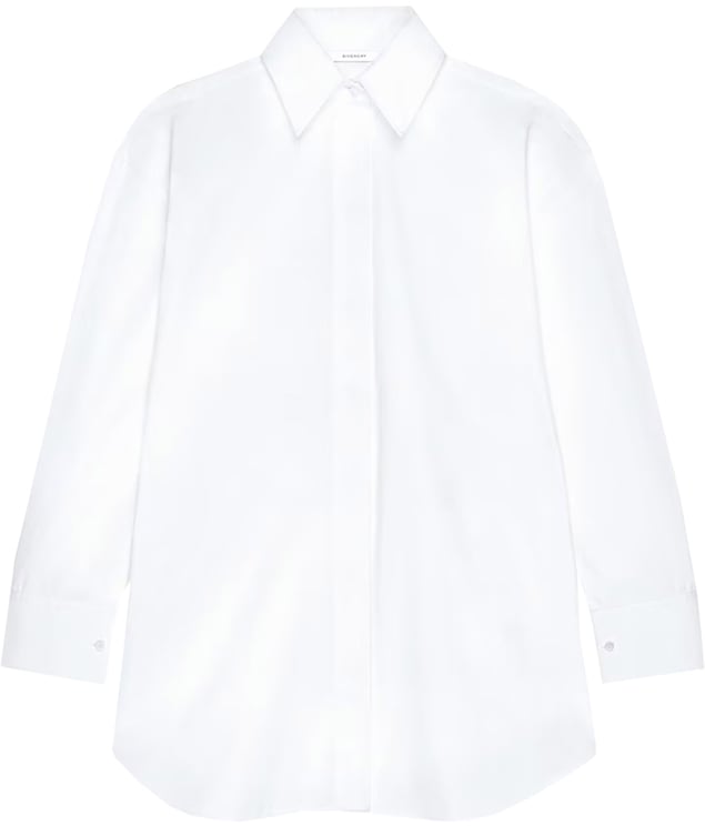 Givenchy Wrapped White Long Sleeve Cotton Shirt