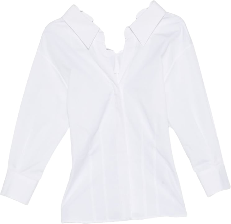 Givenchy Cut-Out Neckline Cotton Shirt