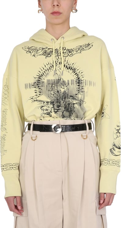 Givenchy Artistic Oversize Sweatshirt With Drawstring Hood