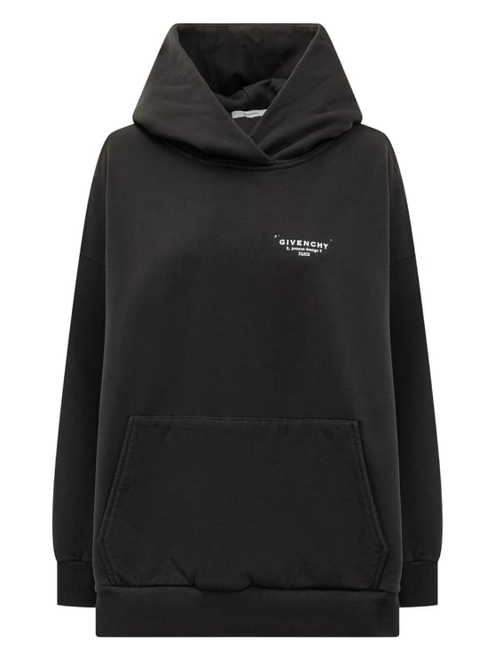 Givenchy Relaxed Fit Black Cotton Graphic Hoodie