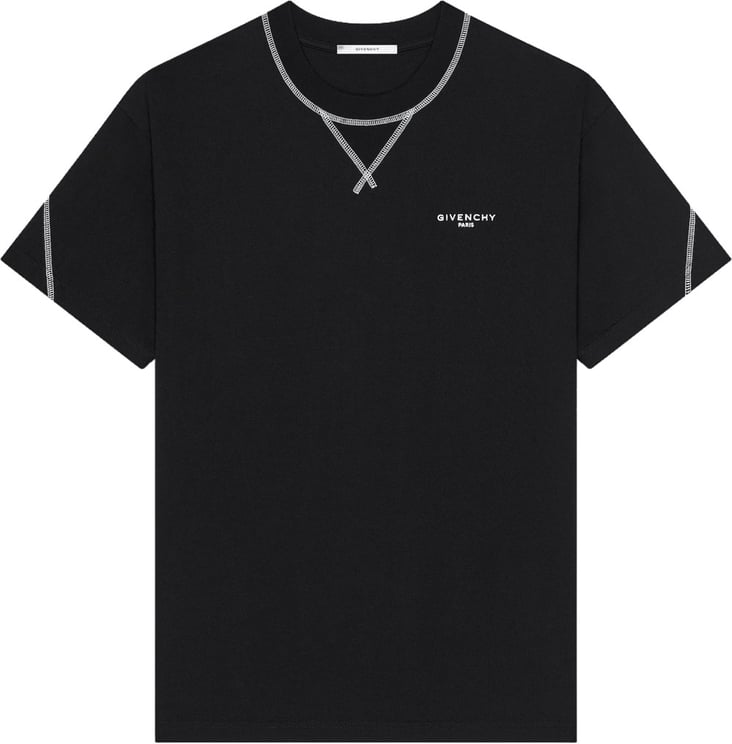 Givenchy COUTURE SEAM CONTRASTED STITCH T-SHIRT