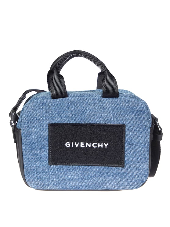 Givenchy Blue Denim Patch Pocket Shoulder Bag