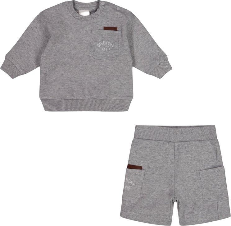 Givenchy Givenchy Baby Jongens Setje In Grijs