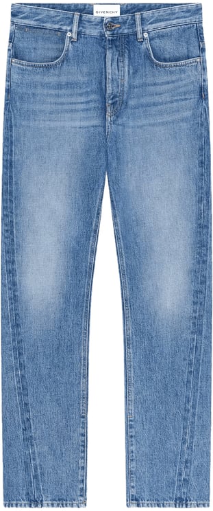 Givenchy Rechte denim met couturenaad, blauw