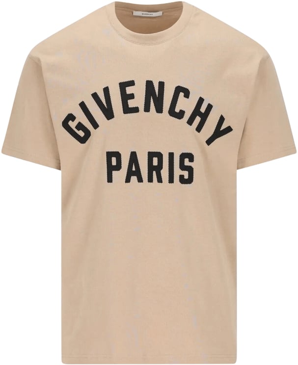 Givenchy T-shirt met normale pasvorm, beige.