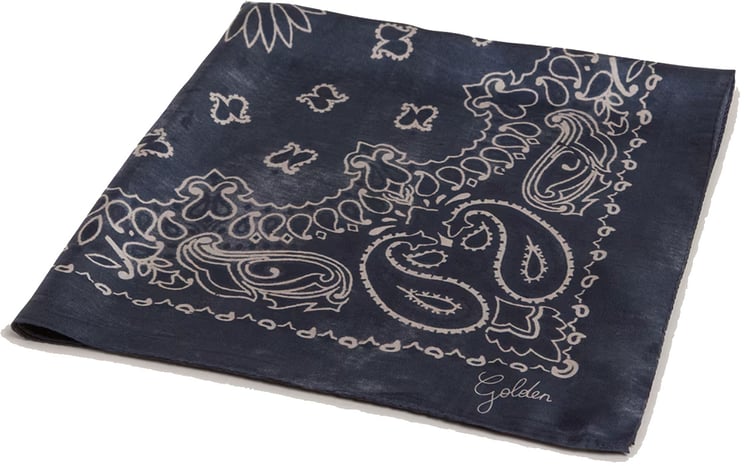 Golden Goose Paisley Scarf Blue