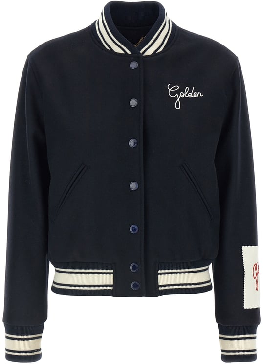 Golden Goose Golden Goose Blue Virgin Wool Bomber