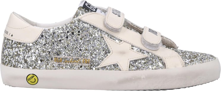 Golden Goose Old School Glitter Platimnum/Cream