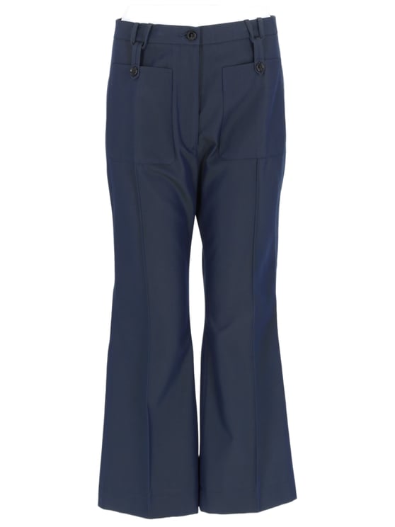 Golden Goose Tailored Blue Trousers with Slight Flare